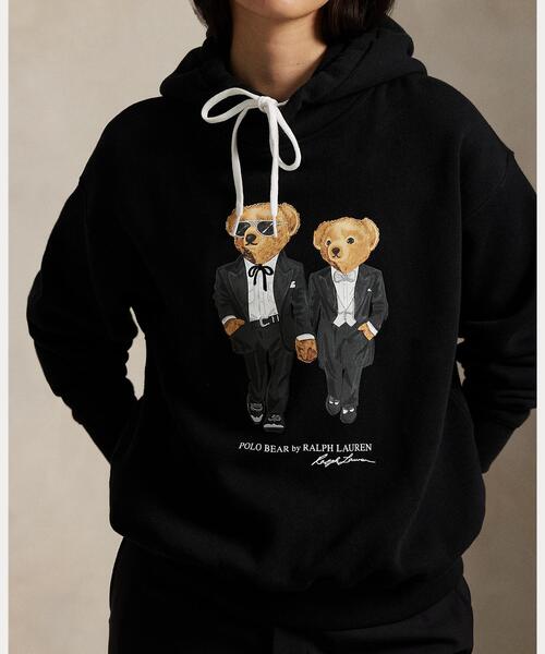 Lサイズ POLO RALPH LAUREN ポロベア パーカー フーディー 黒 POLO RALPH LAUREN パーカー Ralph ＆ Ricky ベア フリース