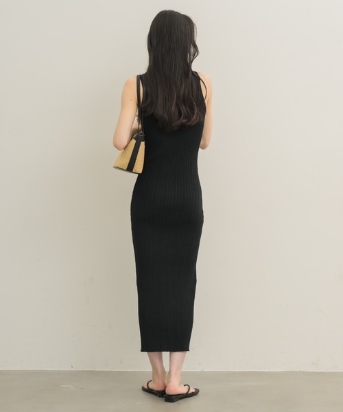 「NEUNA」 ノースリーブワンピース FREE ブラック レディース_画像8