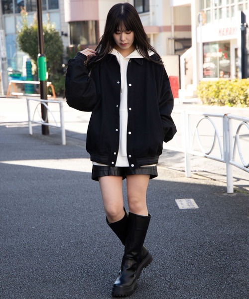 WEGO（ウィゴー） スタジャン LARGE ブラック メンズ : ZOZOTOWN Yahoo