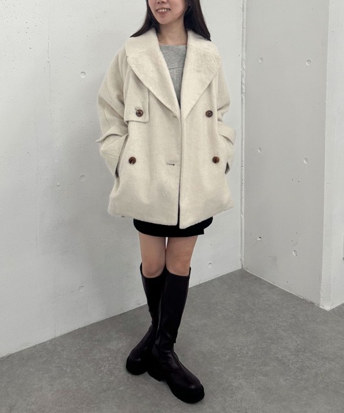 archives（アルシーヴ） コート チェスターコート シャギーダブル