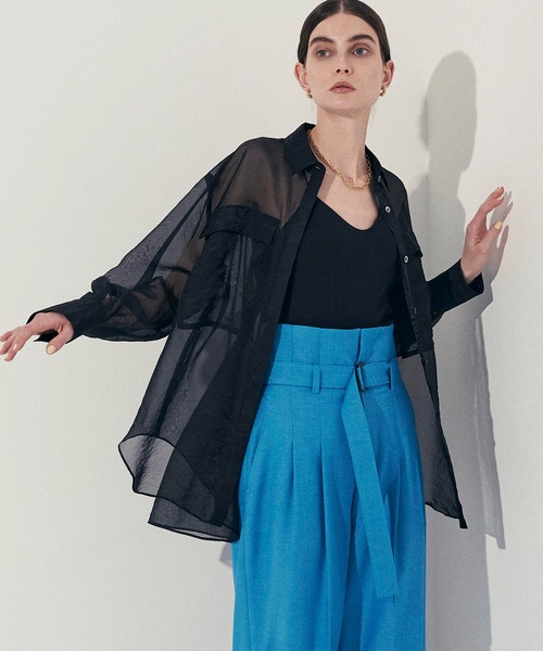 「CITY」 長袖シャツ FREE ホワイト レディース_画像6