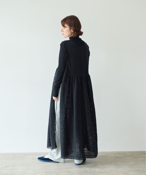 yuni ワンピース コットンレース side open ワンピース : ZOZOTOWN 
