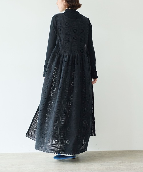 yuni ワンピース コットンレース side open ワンピース : ZOZOTOWN
