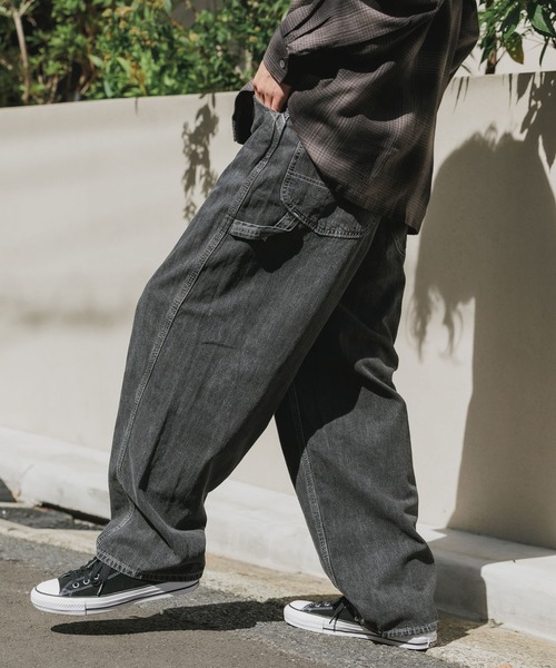 stone  cargopants type sk washed加工 SKEWed（スキュー） ワイドパンツ ジーンズ ストーンウォッシュ加工