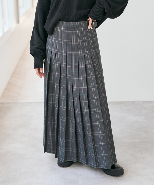 ⭐︎新品未使用⭐︎スピックアンドスパン チェックフレアスカート  