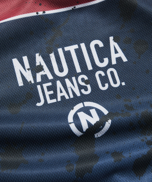 「NAUTICA JEANS」 半袖Tシャツ MEDIUM ネイビー メンズ_画像5