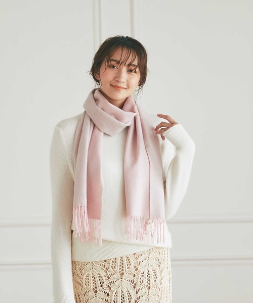 IMC マフラー ストール カシミヤ100％ レディース リバーシブル