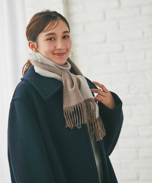 IMC マフラー ストール カシミヤ100％ レディース リバーシブル