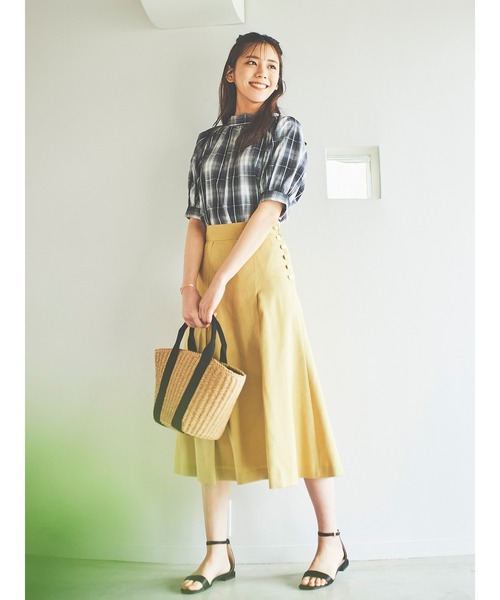 「Te chichi」 半袖ブラウス フリ- ブルー レディース_画像6