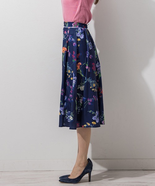 「QUEENS COURT」 フレアスカート M ダークネイビー レディース_画像3