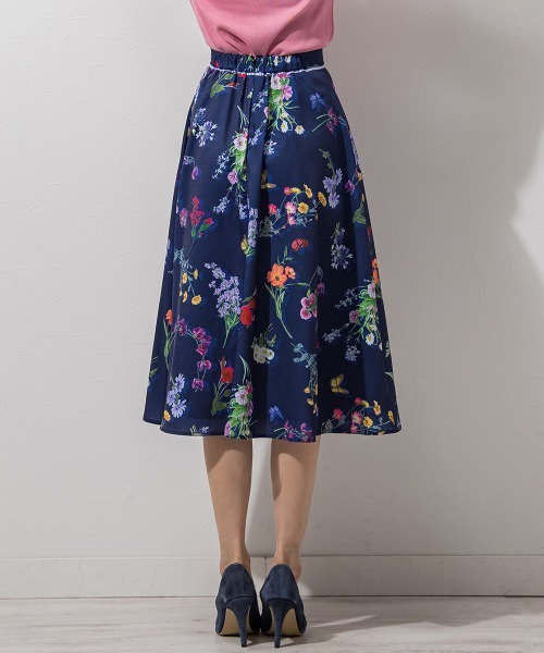 「QUEENS COURT」 フレアスカート M ダークネイビー レディース_画像4