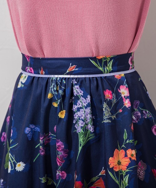 「QUEENS COURT」 フレアスカート M ダークネイビー レディース_画像5