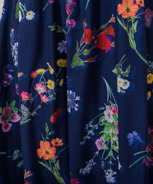 「QUEENS COURT」 フレアスカート M ダークネイビー レディース_画像6