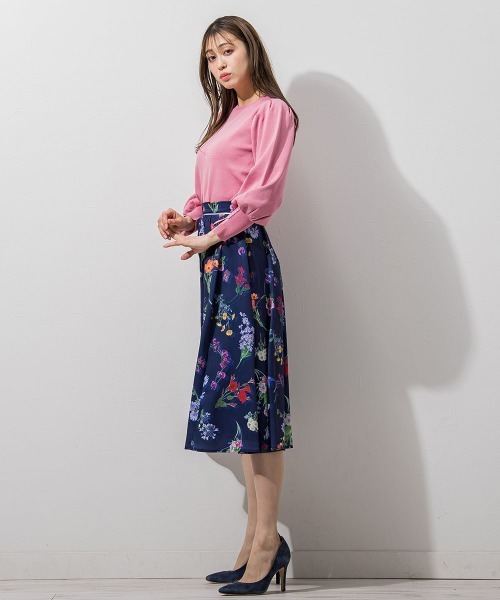 「QUEENS COURT」 フレアスカート M ダークネイビー レディース_画像9