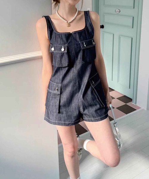 「SPIGA」 オールインワン FREE ブルー レディース_画像6