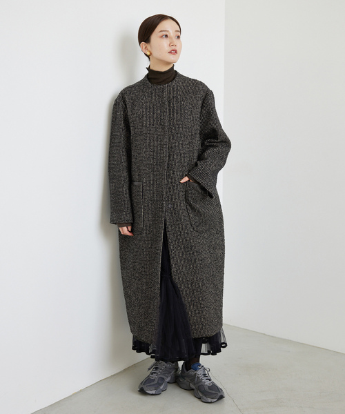 IENA（イエナ） ノーカラーコート 38 ブラック レディース : ZOZOTOWN