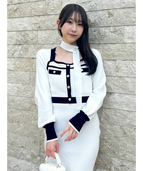 dazzlin（ダズリン） ワンピース バイカラーニットワンピース