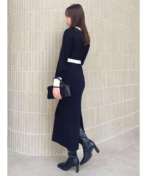 dazzlin（ダズリン） ワンピース バイカラーニットワンピース