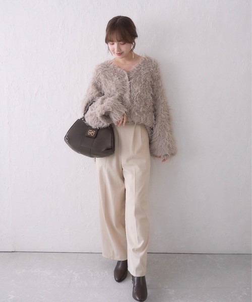 「mellowneon」 ニットカーディガン FREE ホワイト レディース_画像6