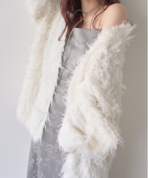 「mellowneon」 ニットカーディガン FREE ホワイト レディース_画像7