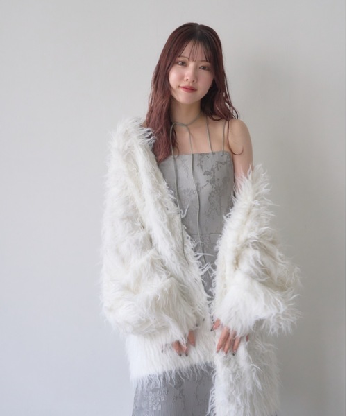 「mellowneon」 ニットカーディガン FREE ホワイト レディース_画像8