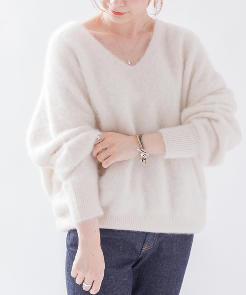 「Rouge vif」 長袖ニット フリー ピンク レディース_画像6