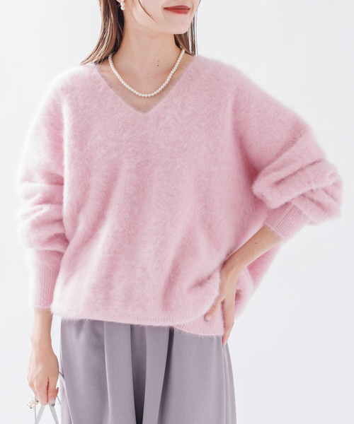 「Rouge vif」 長袖ニット フリー ピンク レディース_画像8