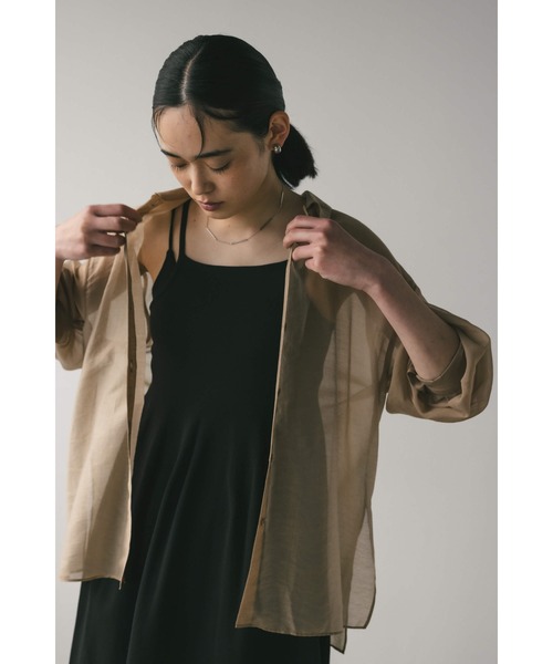 「STYLEMIXER」 長袖シャツ FREE ライトブラウン レディース_画像4