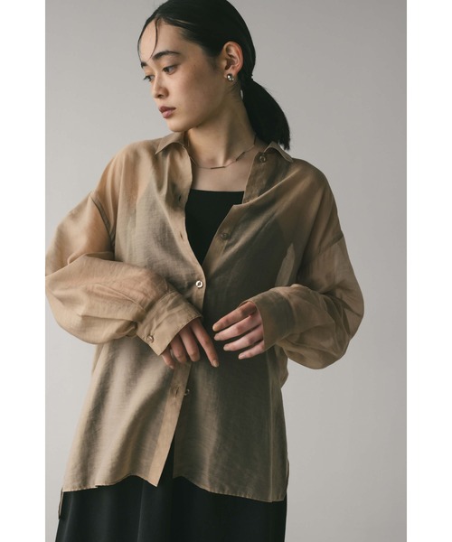「STYLEMIXER」 長袖シャツ FREE ライトブラウン レディース_画像5