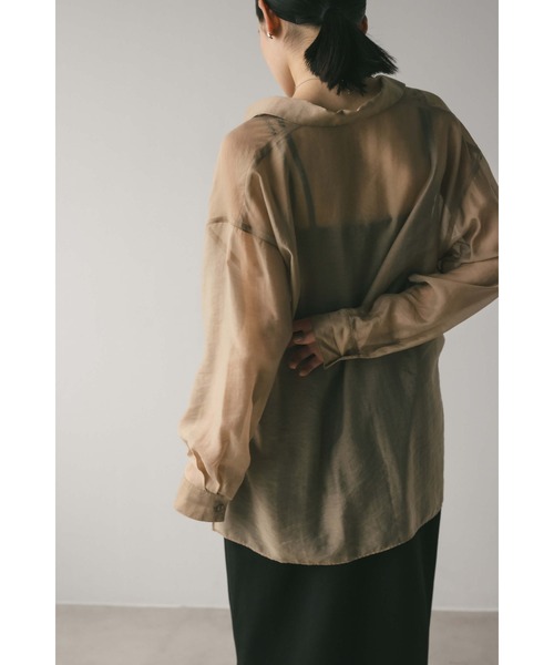 「STYLEMIXER」 長袖シャツ FREE ライトブラウン レディース_画像9