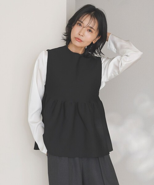 「UNFILO」 長袖ブラウス SMALL ブラック レディース_画像6
