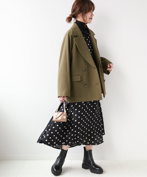 「JOURNAL STANDARD relume」 ピーコート 38 カーキ レディース_画像6