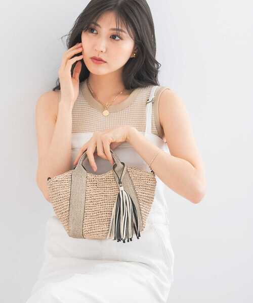 美品‼️ VIOLAd'ORO ヴィオラドーロ カゴバッグ ショルダー 2way VIOLAd'ORO（ヴィオラドーロ） かごバッグ 2WAYショルダー ラフィア