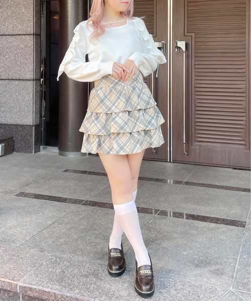 「abc une face」 長袖ニット FREE ピンク レディース_画像8