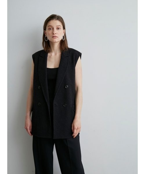 「styling/」 ベスト FREE ブラック レディース_画像2