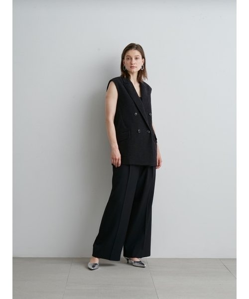 「styling/」 ベスト FREE ブラック レディース_画像5