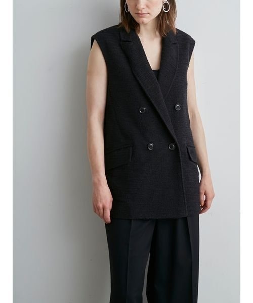 「styling/」 ベスト FREE ブラック レディース_画像8