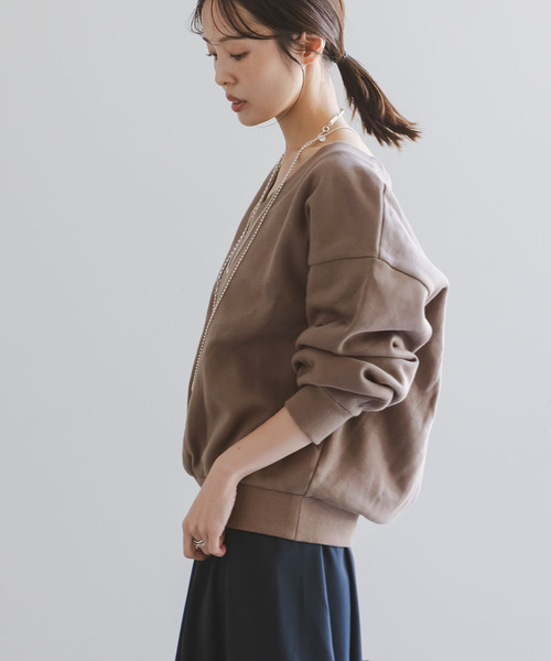 NOBLE（ノーブル） トレーナー スウェット Vネックオーバースウェット