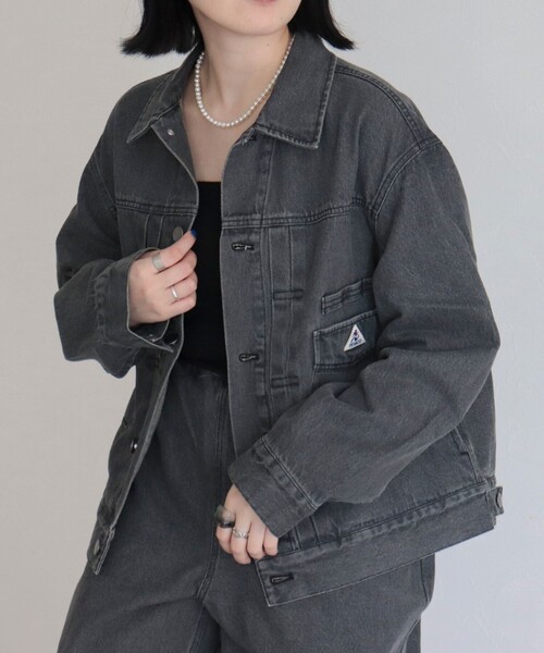 GEVACO（ゲバコ） デニムジャケット 38 チャコールグレー レディース
