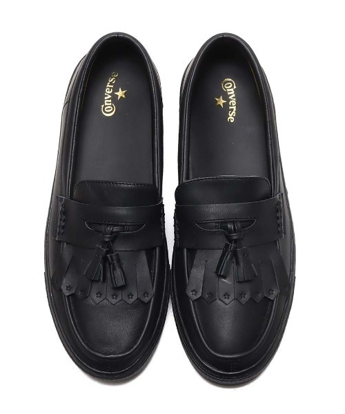 【美品】コンバース　ローファー　25cm ブラック CONVERSE（コンバース） ローファー 25.0cm ブラック メンズ