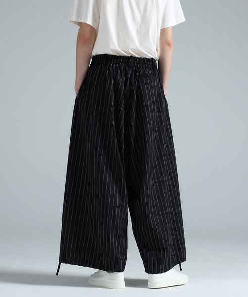 ワイドパンツ パンツ Y-3 REFINED WOOL CROPPED WIDE LEG PANTS メンズの画像
