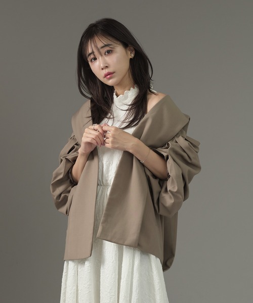 qumerry.」 テーラードジャケット FREE カーキ レディース : ZOZOTOWN