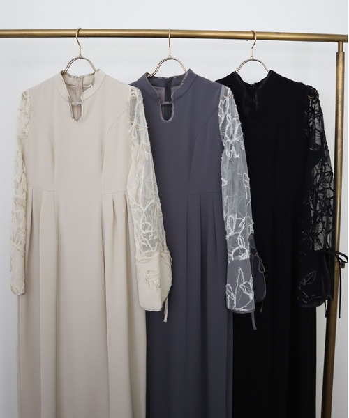 「Dorry Doll」 長袖ワンピース LARGE グレー レディース_画像5