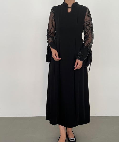 「Dorry Doll」 長袖ワンピース LARGE グレー レディース_画像6