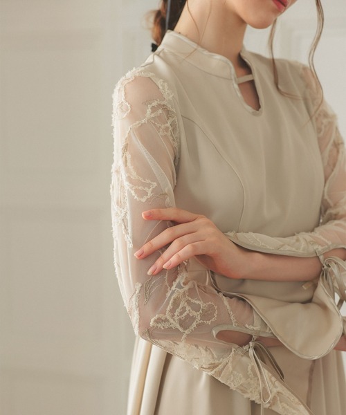 「Dorry Doll」 長袖ワンピース LARGE グレー レディース_画像8