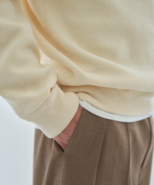 ESTNATION ベージュ 長袖ニットセーター Sサイズ　カシミヤ混紡 ESTNATION - ESTNATION ベージュ 長袖ニットセーター Sサイズ カシミヤ