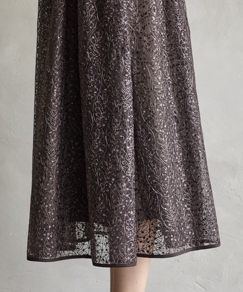 「AIMER」 半袖ワンピース MEDIUM ブラウン レディース_画像6