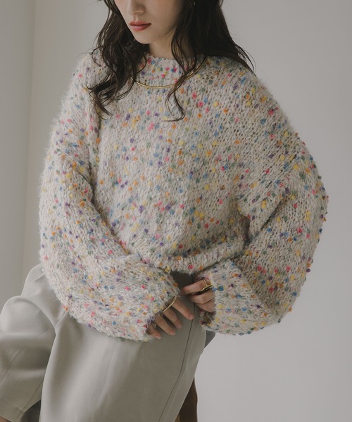 「210nouve」 長袖ニット FREE ブラウン レディース_画像5