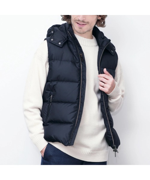 MOORER（ムーレー） ダウンベスト 50 ブルー メンズ : ZOZOTOWN Yahoo