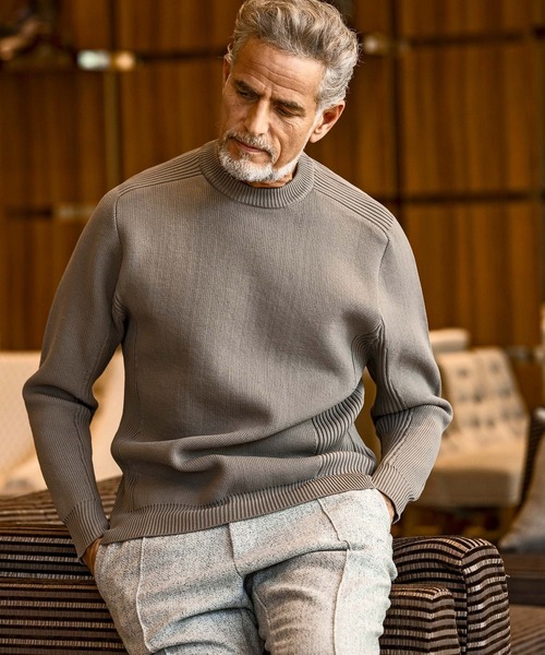 「AKM Contemporary」 長袖ニット S ブラック メンズ_画像2